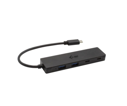 Hub USB i-tec USB-C Metal HUB 2x USB 3.0 + 2x USB-C 19 cm kabel USB-C